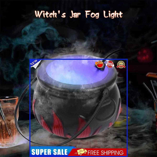 #A Halloween Witch Pot Color Changing Water Fountain Lamp Indoor/outdoor Decorat