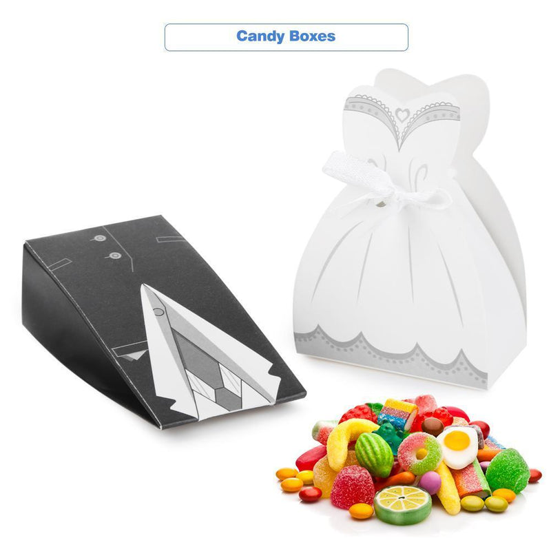 50pcs Wedding Favors Gift Candy Box Package Birthday Party Favor Bag with R