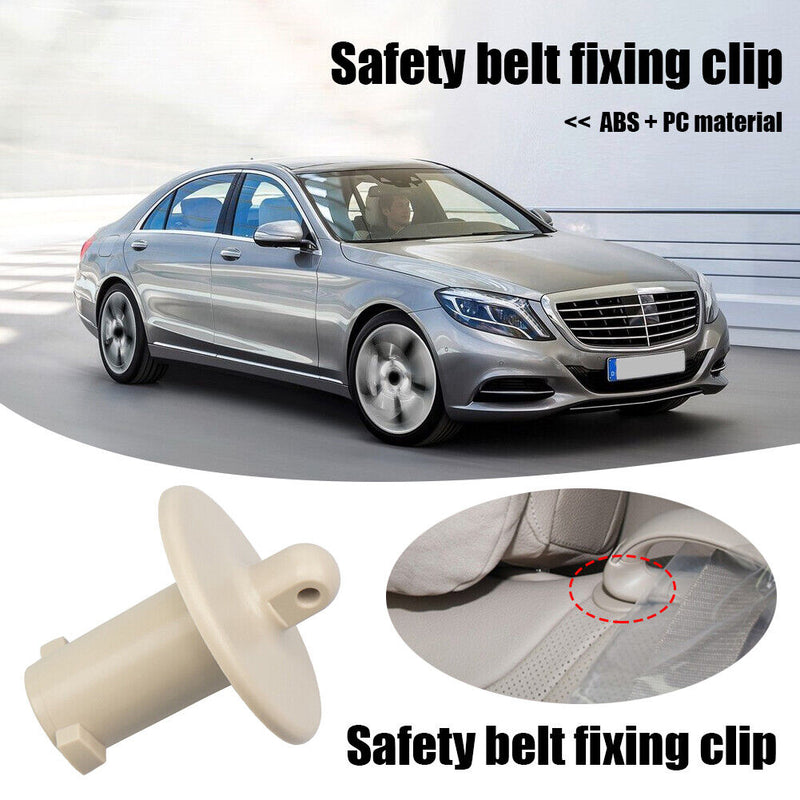 Car Rear Seat Belt Guide Fixing Tie Buckle for Benz S-Class W222 (Beige) Newly