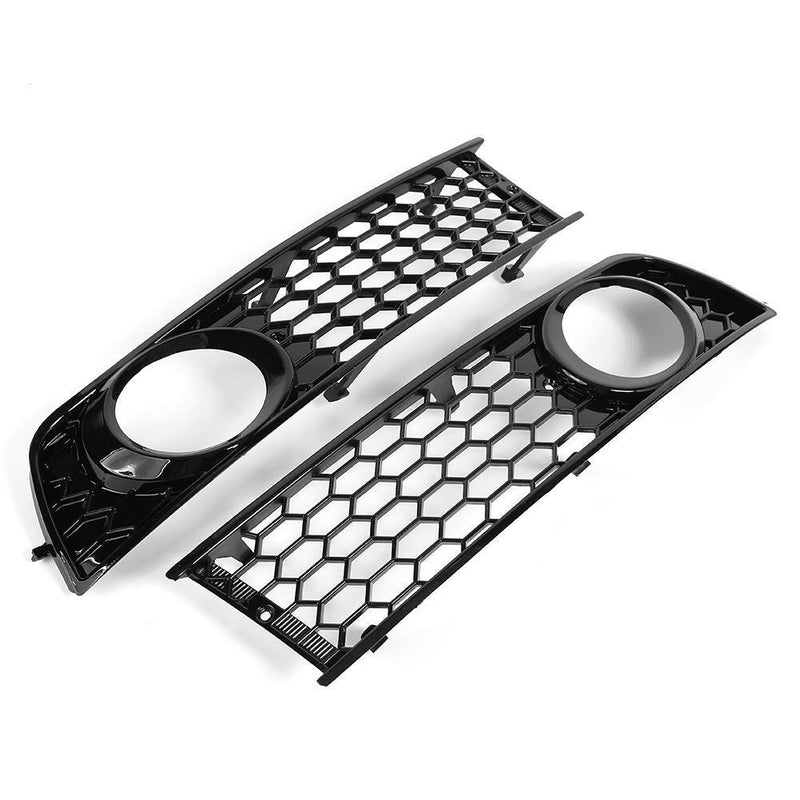 Front Bumper Bottom Side Fog Lights Lamp Grid Covers for A