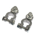 Tin Plated Brass Battery Terminals Connectors Positive + Negative 12V Universal