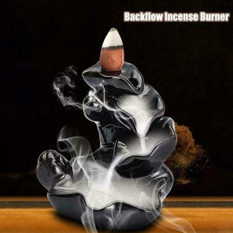 1*Perfect Ceramic Waterfall Backflow Smoke Incense Holder Burner Censer Q0 hot.