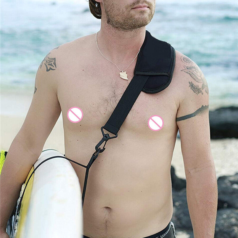 Adjustable Surfboard Shoulder Carry Strap with Water Bottle Bag for Surf Fins