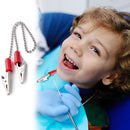 Napkin Holder Dental Lab Bib Crocodile Clips Flexible Metal Ball Chain  Newly