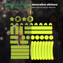 Reflective Stickers 42pcs Waterproof Reflector Decals (Fluorescent Yellow) Newly
