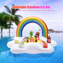 Inflatable Drink Holder Pool Rainbow Floating Fruit Serving Bar Table Tray Newly