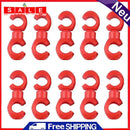 10pcs Bicycle Brake Gear Cable S Style Clips Pants Guide Line Hook (Red)