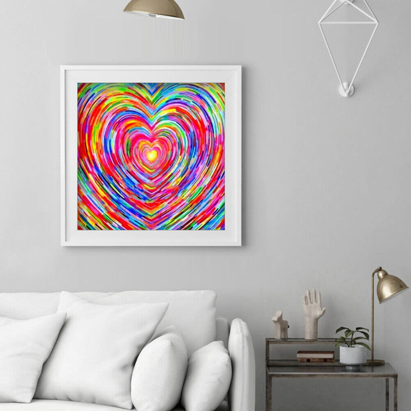 5D DIY Diamond Painting Colorful Love Full Drill Rhinestone Mosaic Art Picture