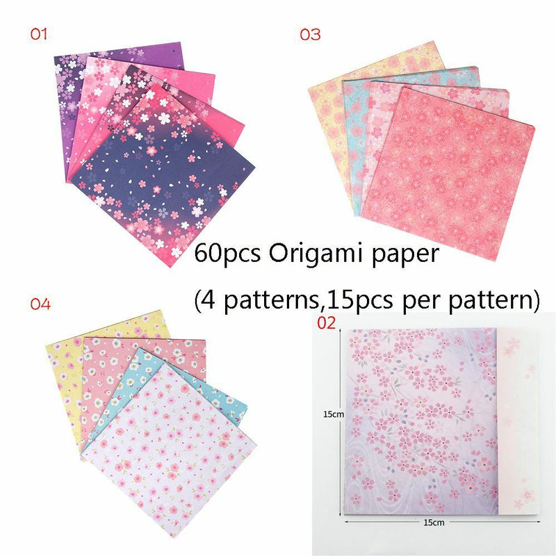 DIY craft Kids Handmade Scrapbooking  Cherry Blossom Origami  Folding Papers
