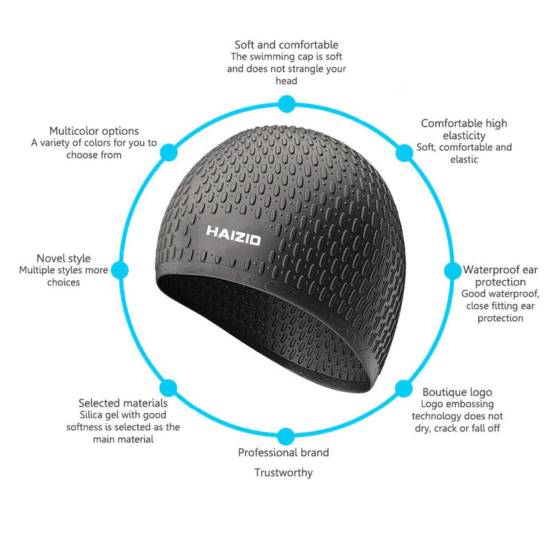 Waterproof Swimming Caps for Women Men Elastic Sports Swimming Pool Bathing H