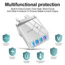 4USB Charger Universal Wall Mobile Phone Quick Fast Charging Adapter LED Display