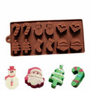 Baking Snowman Stocking Santa head Tree Silicone Mould Snowman Cake