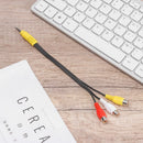 Audio Video Laptop Speaker AV Cord Audio Cable 3.5mm Jack to 3 RCA Adapter Wire