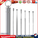 6pcs Ear Picker Stainless Steel Spiral Earpick Wax Remover Ear Cleaner (B) Newly