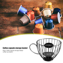 Coffee Mug Basket Fruit Tray Universal Coffee Capsule Storage Rack (Black) Newly