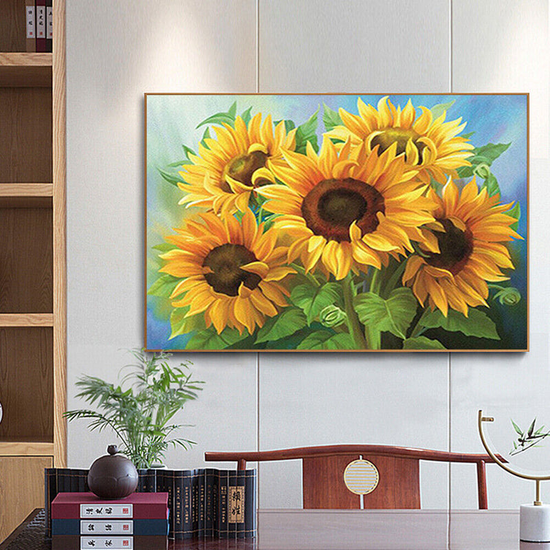 Oil Paint By Numbers Sunflowers Coloring Picture Drawing L483