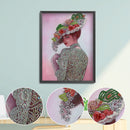 Diamond Paint Partial Special Drill Top Hat Lady Rhinestone Picture (Y071) Newly