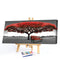 Red Tree Bench Oil Paint By Numbers Kits DIY Handpainted on Canvas Wall Pictures
