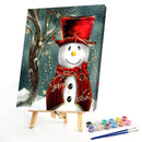 Oil Paint By Numbers Picture DIY Painting Snowman Nature Painting Kit Art