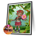 5D Diamond Painting DIY Cartoon Girl Full Round Drill Picture Home Decoration