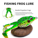 Bionic Frog Crankbait Lure 9.5cm 24g Silicone Soft Bait Outdoor Fishing Tackle