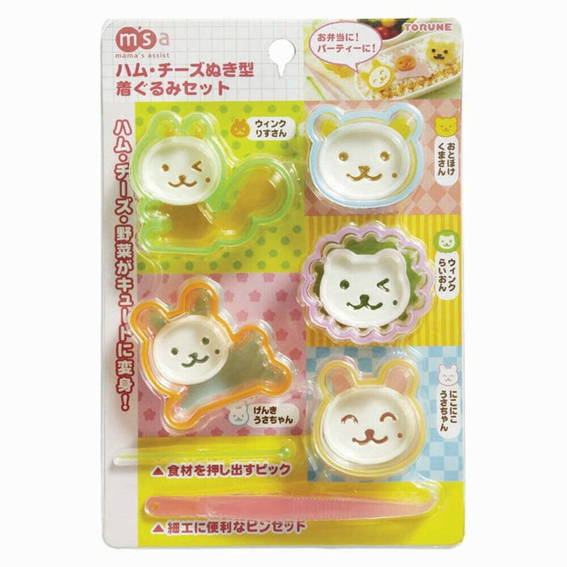 Torune Japan Mama's Assist Bento Assistant Cute Animal Shaped Cutter Set