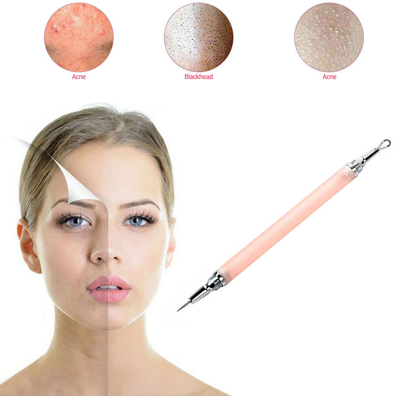 Portable Double-Head Face Blackhead Acne Remover Needle Pimple Blemish Extractor