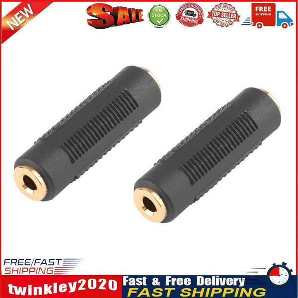 2pcs 3.5mm Jack Female to Female Audio Coupler Adapter Converter Connector Newly