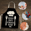 Kitchen Utensil Print Linen Apron Waterproof Home Cooking Bibs (82x68cm)