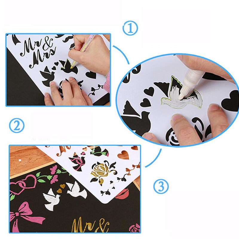 Decorative Wall Painting Scrapbooking Layering Stencils Embossing Template