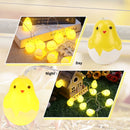 Easter Egg String Lights Battery 10 LEDs Duck Fairy Light for Kid Room (2m)