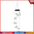 LED Solar Wind Chime Butterfly Light Color Changing IP65 Hanging Lamp (C)