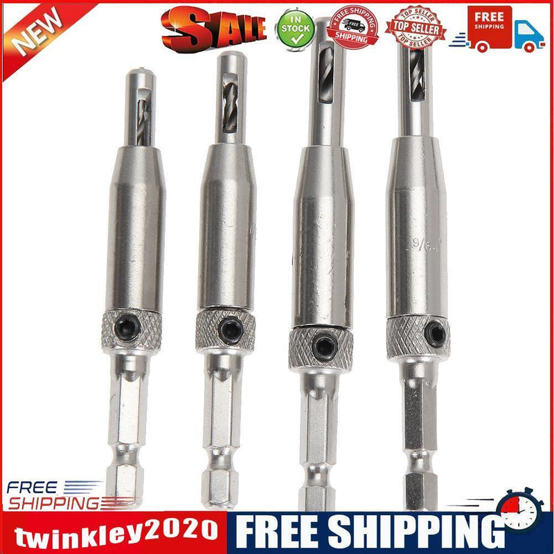 8Pcs HSS Self Centering Hinge Drill Bit Set for Hinges Drawer Guides