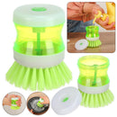 Removable 2 In 1 Cleaning Brushes Wash Pot Brush Pot Dish Brush Soap Dispensers