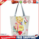 Little girl and white swan Printed large-capacity one-shoulder handbag