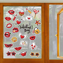 PVC Decals Glass Window Door Valentine Day Removable Love Lipstick Gift Stickers