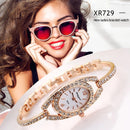 Woman Rhinestone Quartz Wristwatches Luxury Women's Simple Watch Bracelet