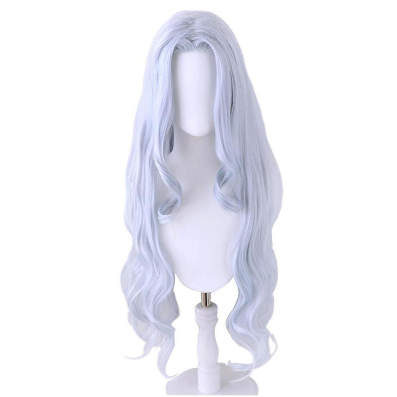 Perücke Beliebte Oma graues langes lockiges Haar Cos silbergraue Lolita-Wellenp.