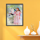 DIY Digital Oil Paint By Numbers Girl Color Drawing Picture Home Decoration Gift