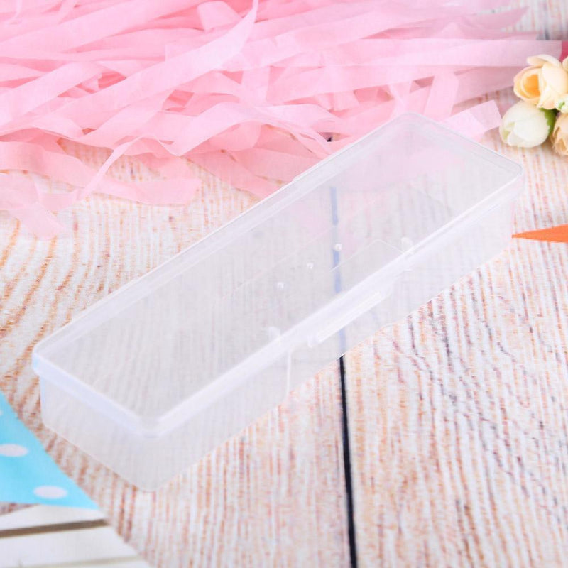 Plastic Nail Art Accessories Storage Box Translucent Decor Organizer Case