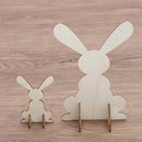 Happy Easter Wooden Desktop Ornament Easter Rabbit Chips Easter Decoration