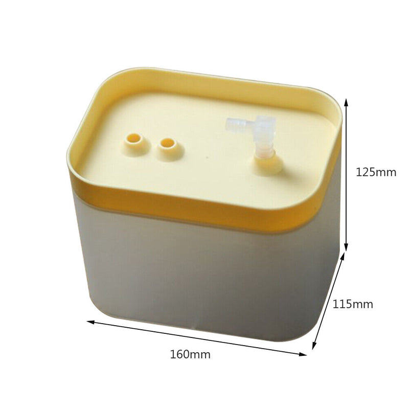 Auto Cat Water Fountain Pet Water Dispenser Feeding Bowl (Yellow Straight) Newly