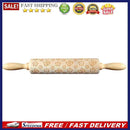 Easter Day Embossing Wood Rolling Pin for DIY Baking Cookies (Butterfly)