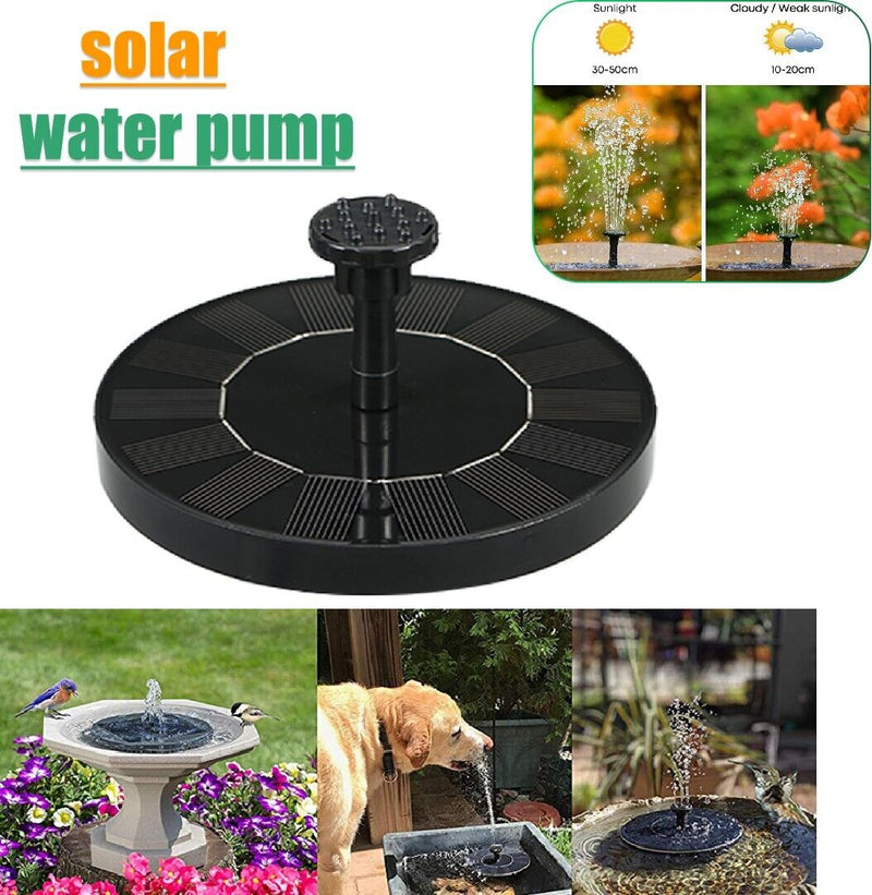 Solar Powered Floating Fountain Water Pump Spray Aquarium Garden Pool Pond
