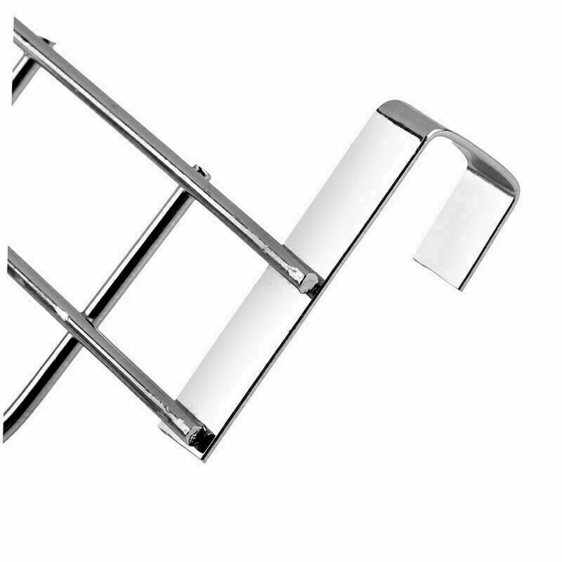 5 Hooks Over Door Home Bathroom Kitchen Coat Towel L6X3 Hanger Shelf R3A8 K3K5