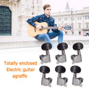 6pcs 3R 3L Guitar Tuning Pegs Enclosed Locking Tuners Closed Knob Machine Heads