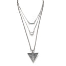 Fashion Multilayer Turquoise Western Style Feather Arrow Triangle Necklace Gift