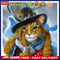 Oil Painting By Numbers Acrylic Handmade Gentleman Cat Digital Picture Art