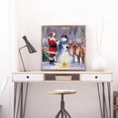 Santa Claus 5D DIY Full Round Drill Diamond Painting Manual Decor Artwork C