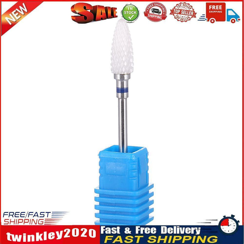 Nail Cone Tip Ceramic Drill Bits Electric Cuticle Clean for Manicure (01) Newly